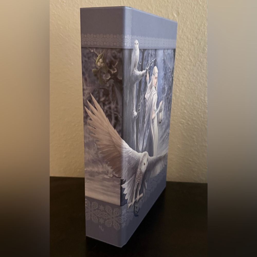 Mystical Fantasy Fae Storage Box | Fairy Owl Art Trinket Keepsake Box - Picture 3 of 5